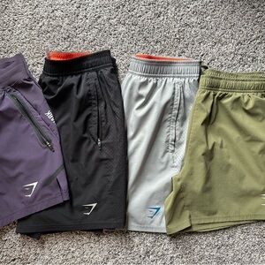 Gymshark Athletic Shorts - Purple, Black, Gray, Olive